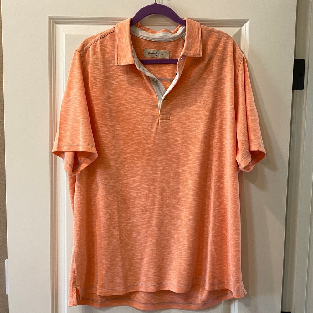 Mens Tommy Bahama Orange Sherbet Polo, size XL